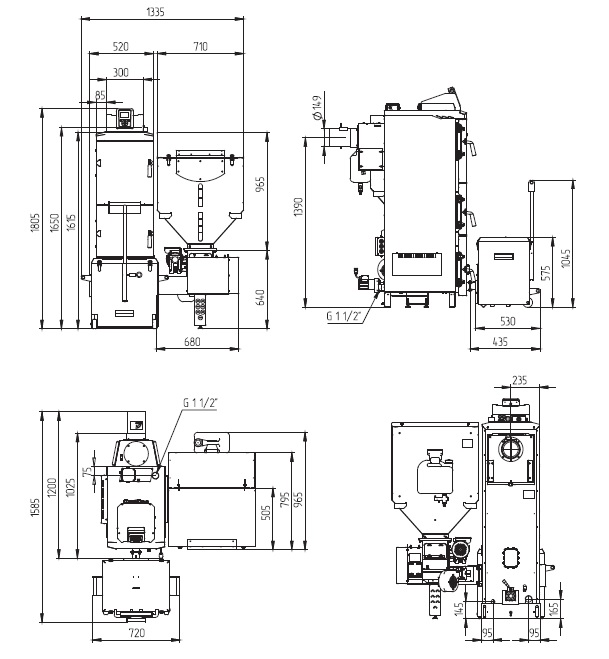 Габариты ZOTA PELLET BLACK 35